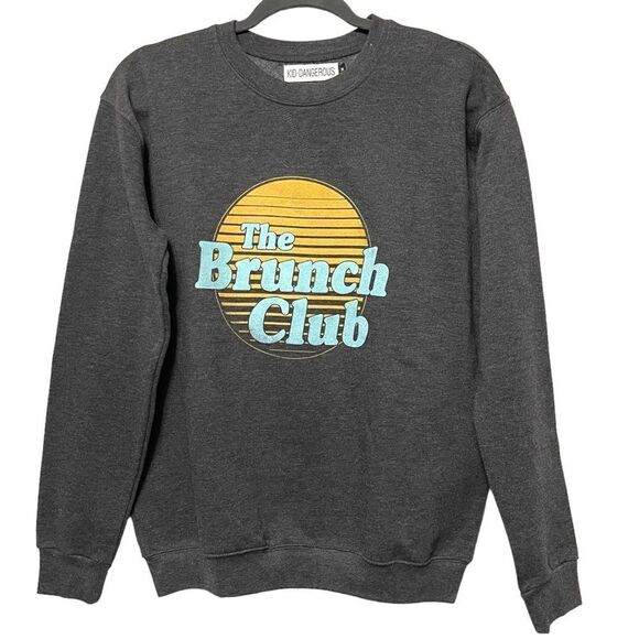 NWT KID DANGEROUS The Brunch Club Crew Sweatshirt M - Picture 1 of 6